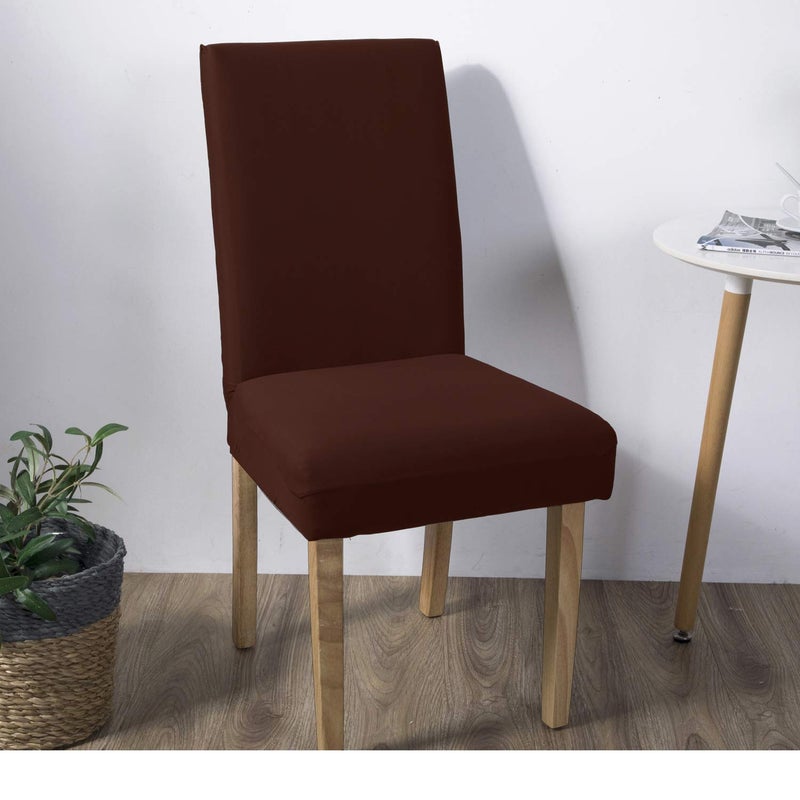 YEESSION Stretch Dining Chair Covers Removable Washable Seat Parson Chair Protector Slipcover for Dining Room,Party,Banquet,Hotel,Ceremony Set of 4 (Coffee) - Image 5
